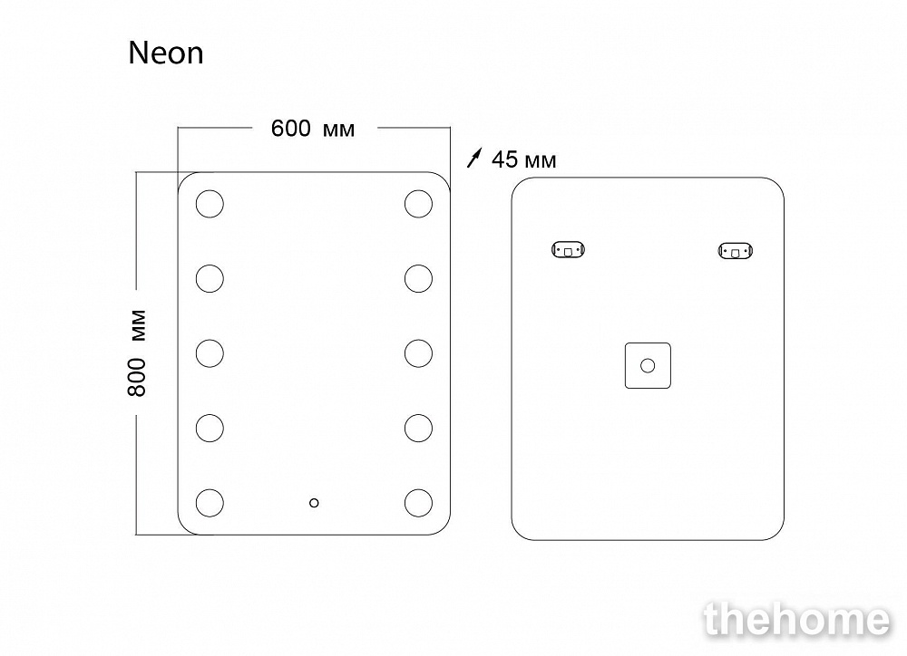 Зеркало Grossman Neon 146080 сенсорное с подсветкой - 4