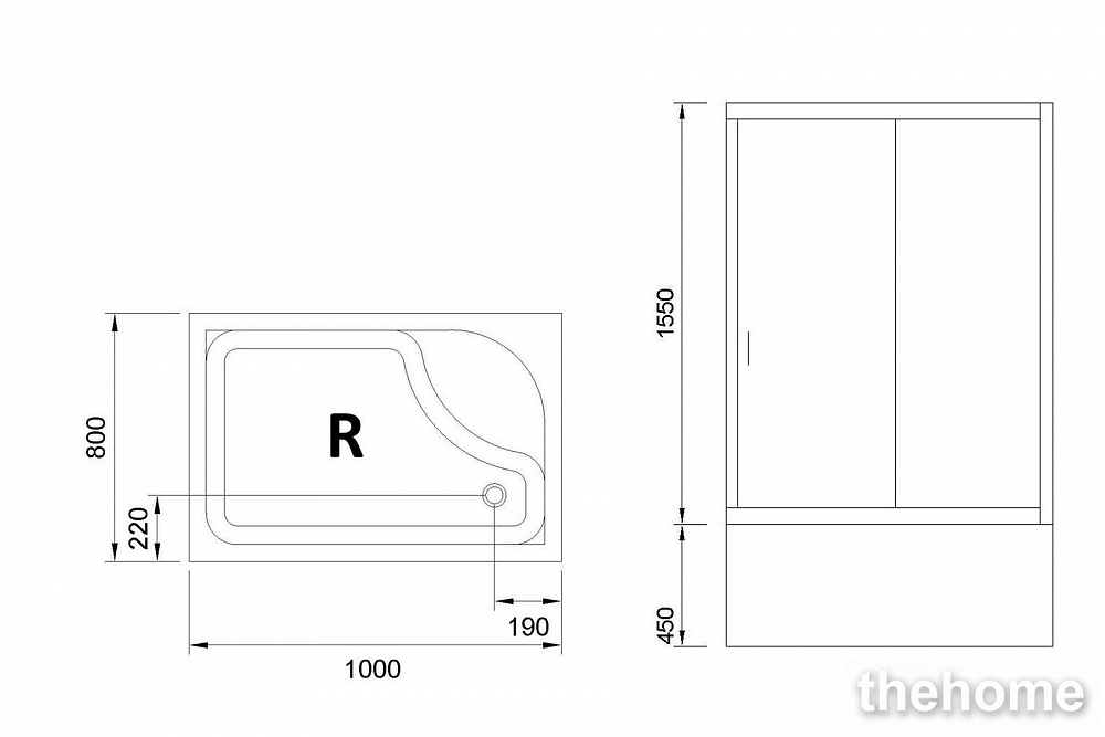 Душевой уголок Royal Bath 8100BP-C матовое правый - 4