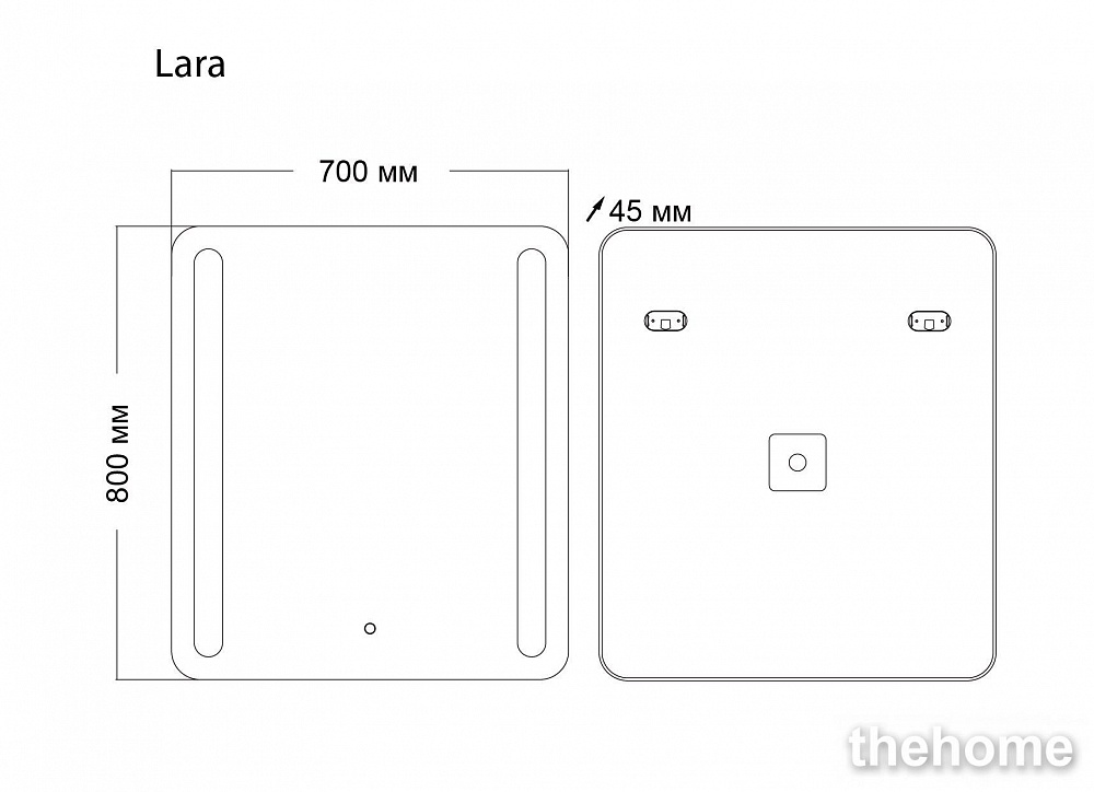 Зеркало Grossman Lara 137080 сенсорное с подсветкой - 4