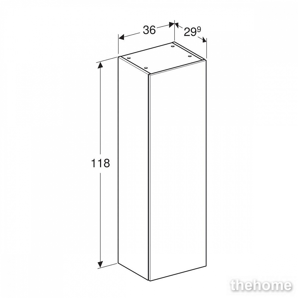 Шкаф-пенал Geberit Smyle Square 500.361.00.1 белый - 6