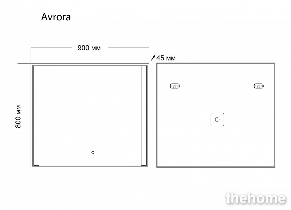 Зеркало Grossman Avrora 119080 сенсорное с подсветкой - 4