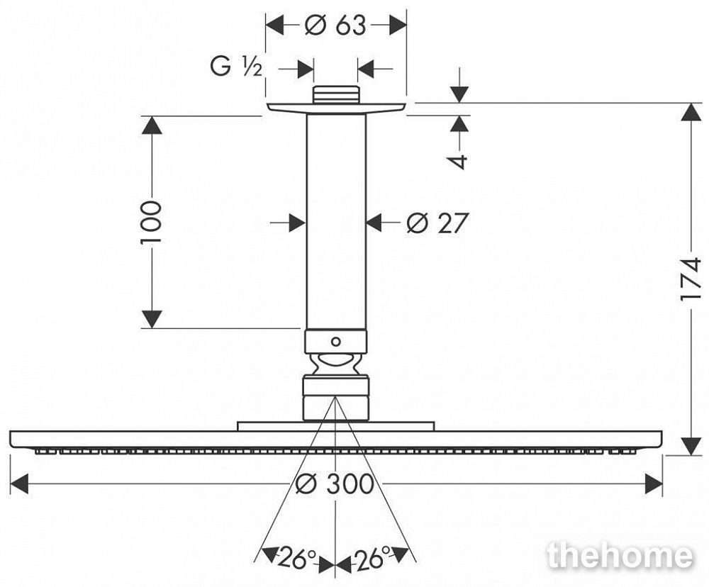 Верхний душ Hansgrohe Raindance AIR 27494000 - 2