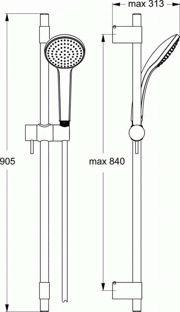 Душевой гарнитур Ideal Standard Idealrain Pro B9835AA - 2