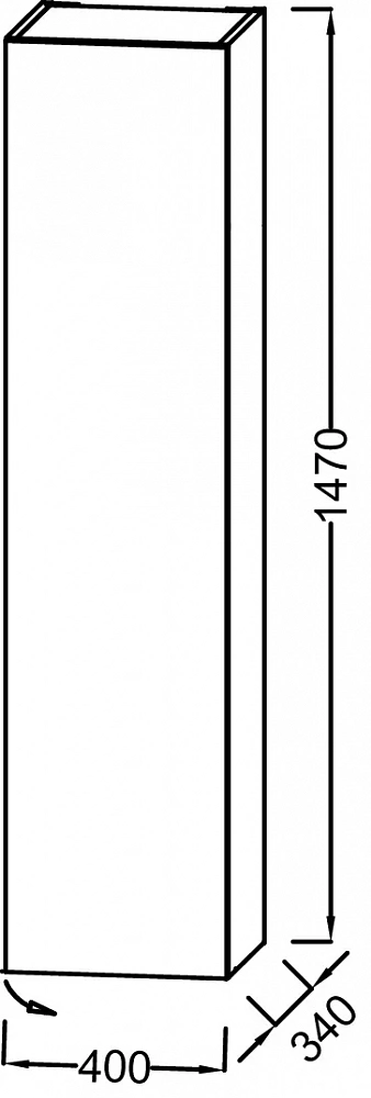 Шкаф-пенал 40 см Jacob Delafon EB1850D-E52, дуб табак - 2