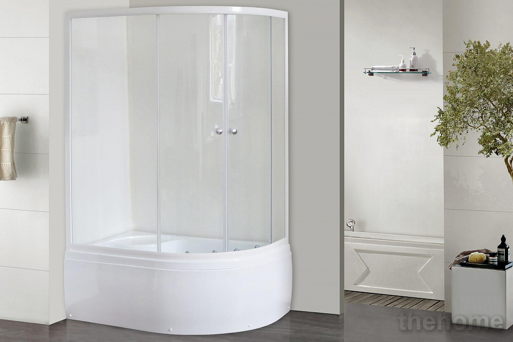 Душевой уголок Royal Bath 8120BK-T прозрачное левый - 2