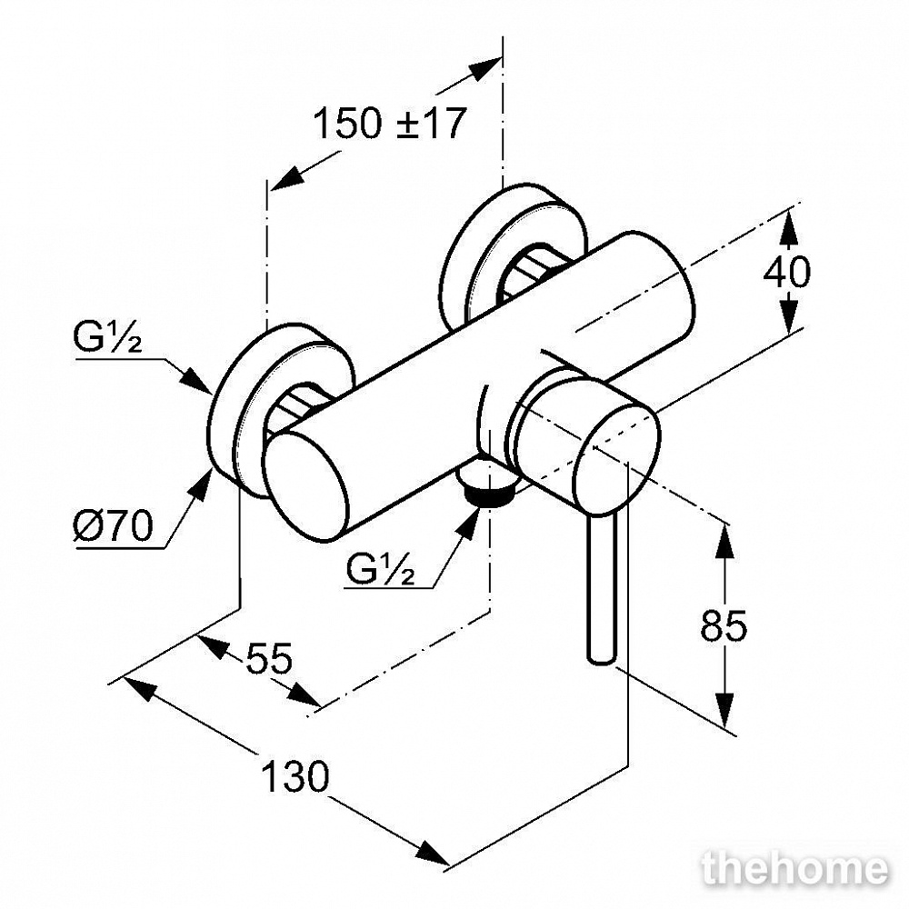 Cмеситель Kludi Bozz 388313976 для душа черный матовый - 2