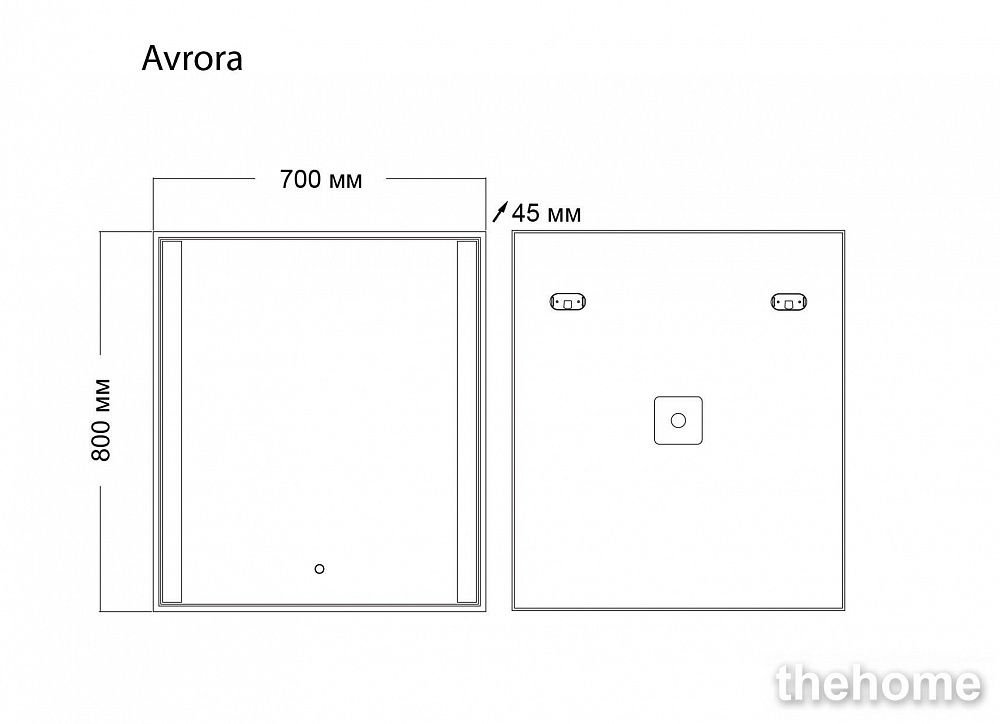 Зеркало Grossman Avrora 117080 сенсорное с подсветкой - 4