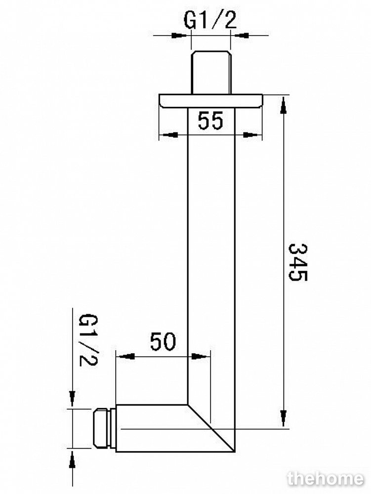 Держатель для верхнего душа Aquanet Square AF210-31S-S - 2