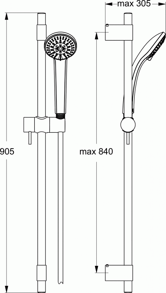 Душевой гарнитур Ideal Standard Idealrain Pro B9832AA - 2