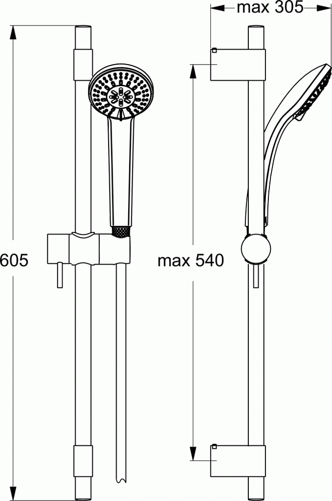 Душевой гарнитур Ideal Standard Idealrain Pro B9830AA - 2