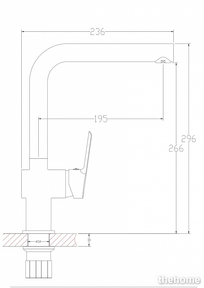 Смеситель Agger Strong A1400100 для кухни - 2