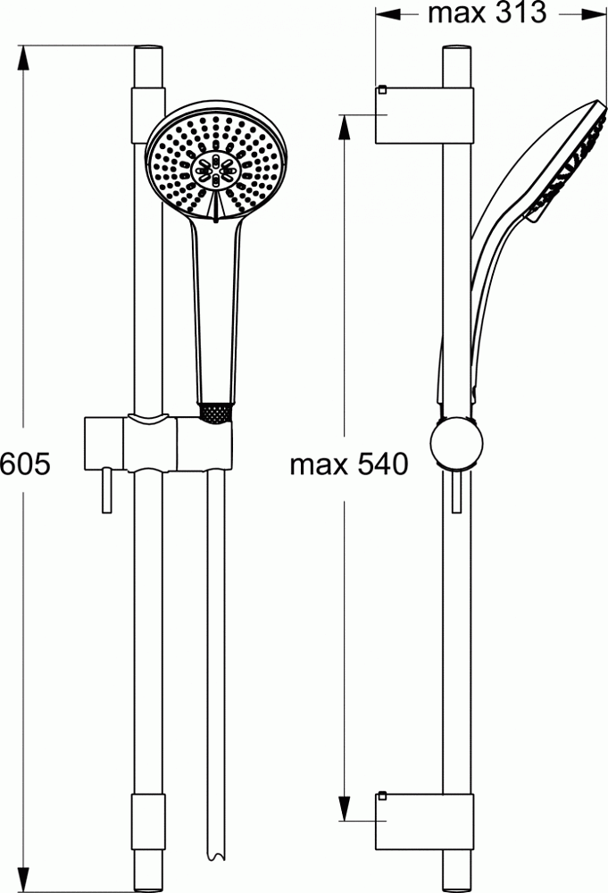 Душевой гарнитур Ideal Standard Idealrain Pro B9834AA - 2