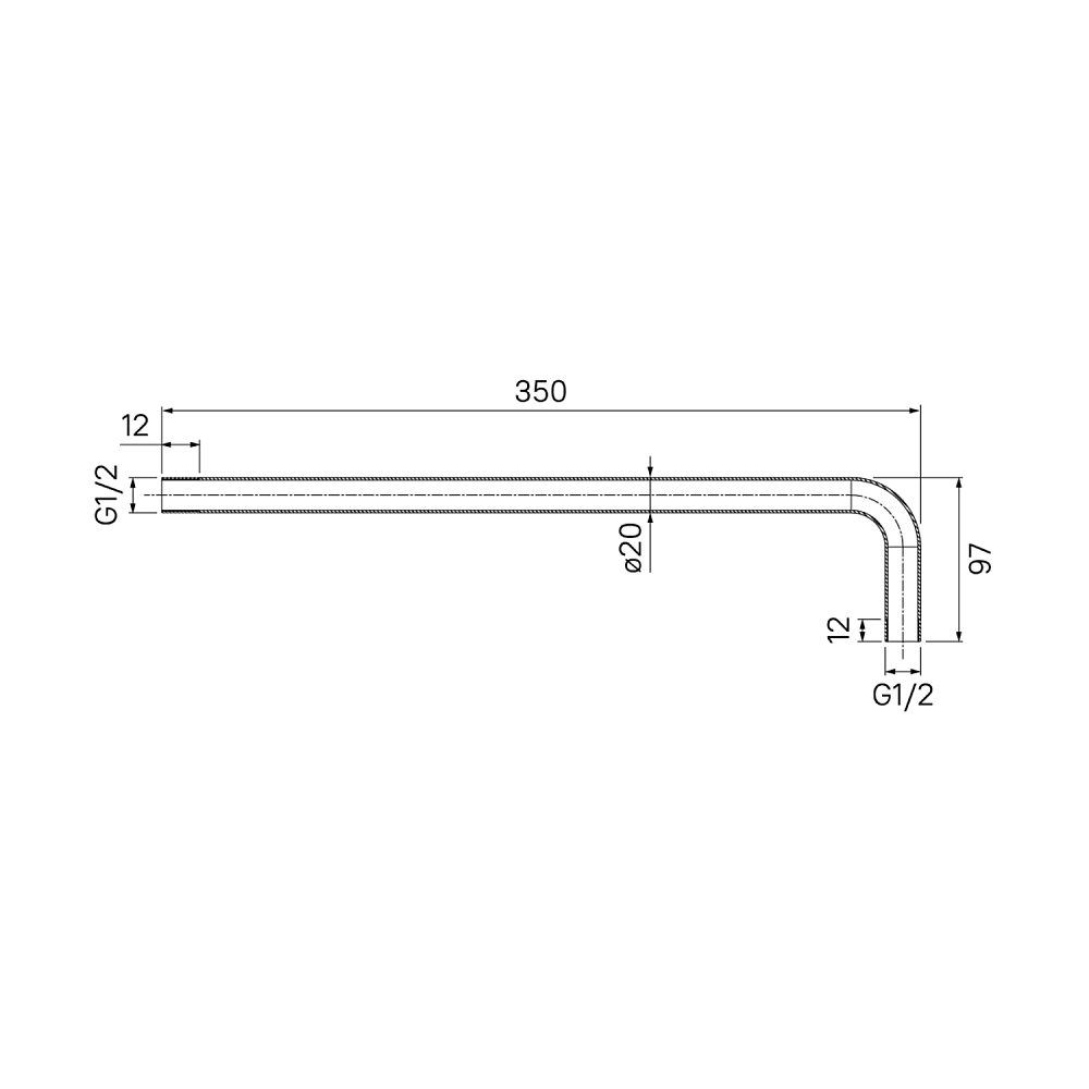 Кронштейн для верхнего душа Iddis 001BB35i61 чёрный - 4