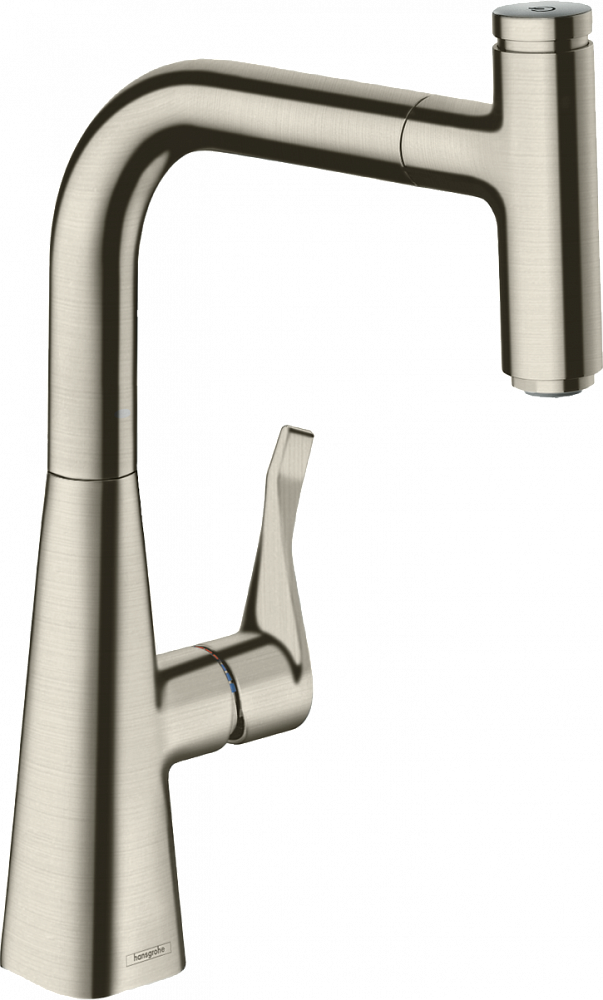 Смеситель Hansgrohe Metris Select M71 73802800 для кухонной мойки, под сталь - TheHome