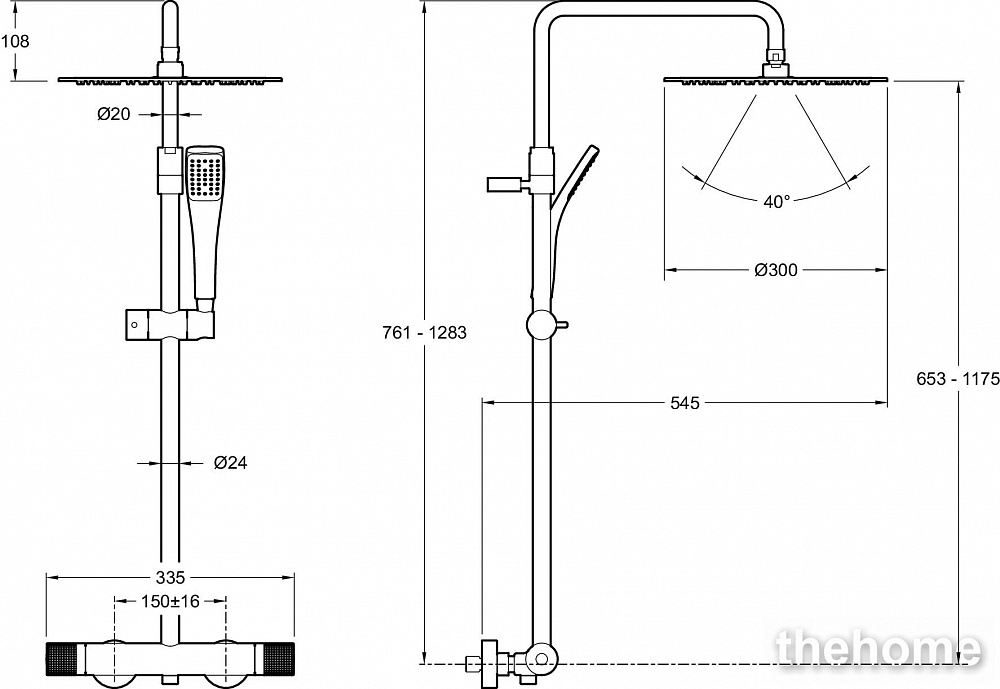 Душевая стойка Jacob Delafon Rivoli E26587-CP, хром - 3