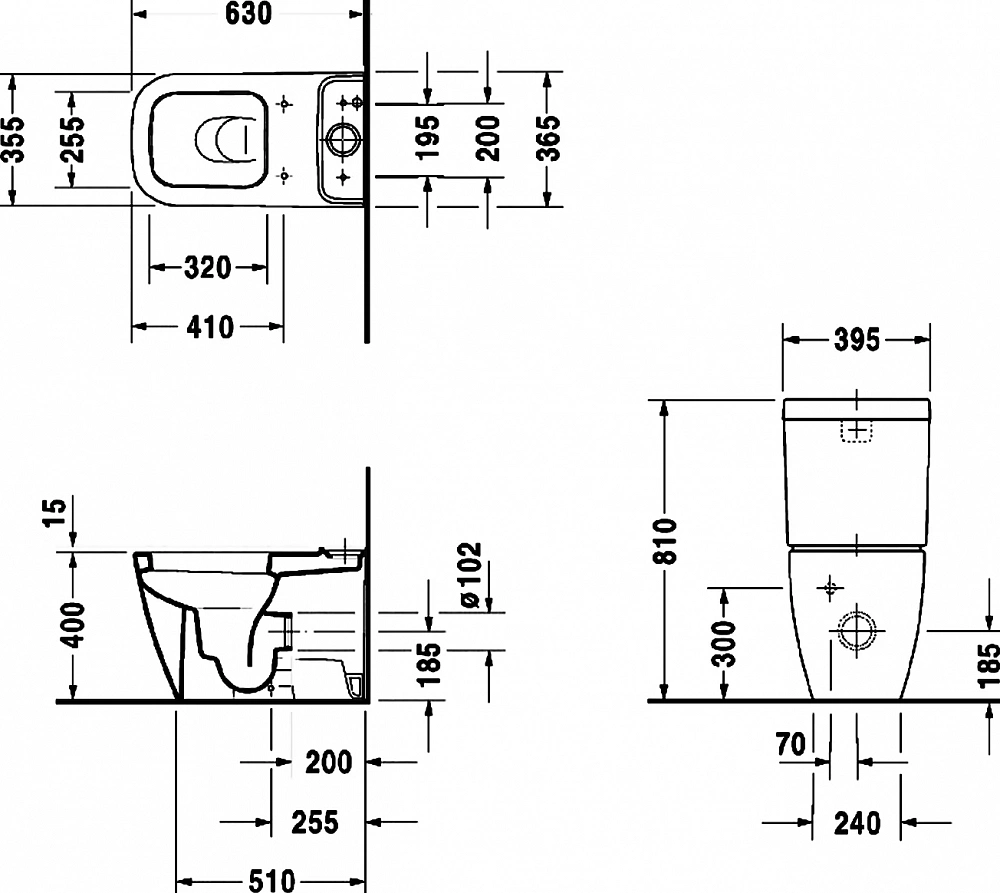 Чаша для унитаза-компакта Duravit Happy D.2 2134090000 - 3