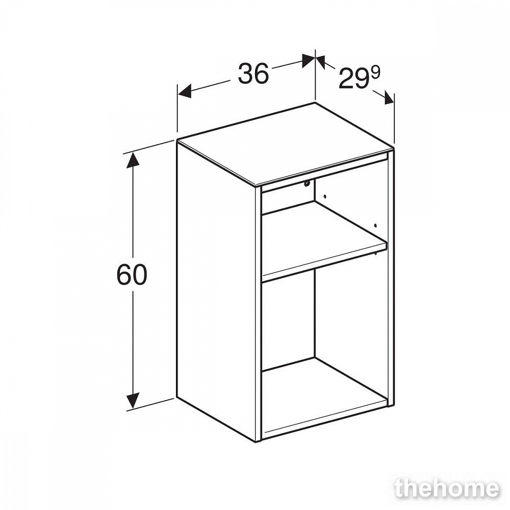 Подвесной шкаф Geberit Smyle Square 500.358.JR.1 коричневый - 5