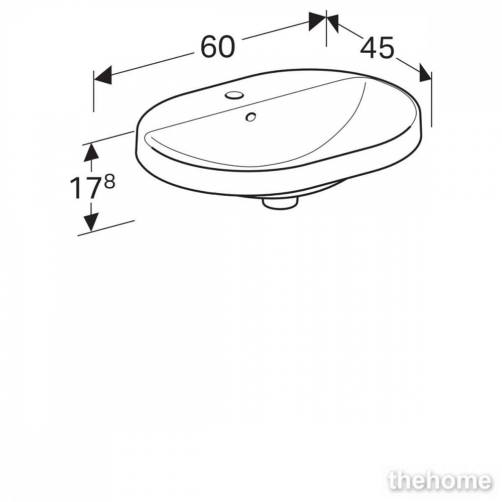 Раковина Geberit Variform 60см 500.732.01.2 белая - 7