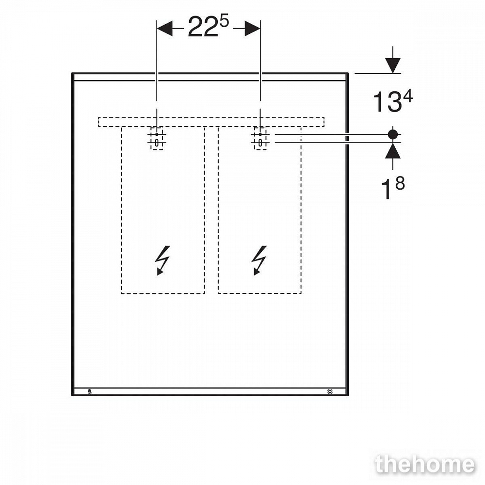 Зеркало Geberit Option Plus 60х70см 501.071.00.1 с подсветкой - 3