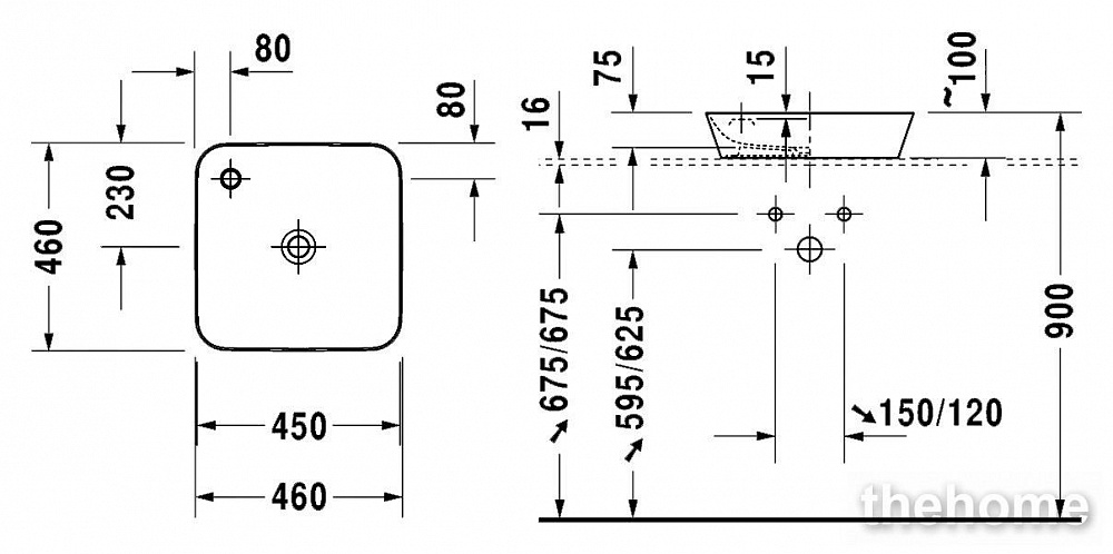 Раковина Duravit Cape Cod 2340460000 46 см - 4