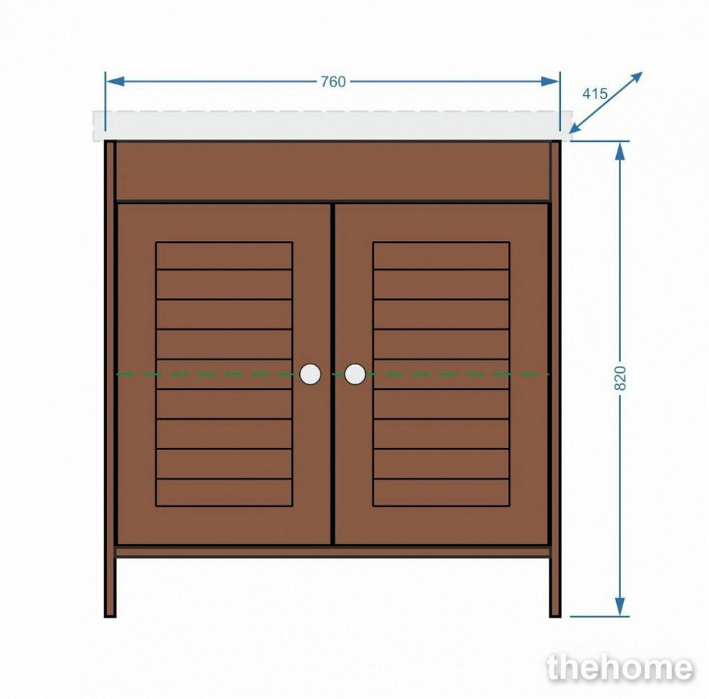 Тумба под раковину Stella Polar Монтоне 80 SP-00000161 80 см напольная, венге - 2