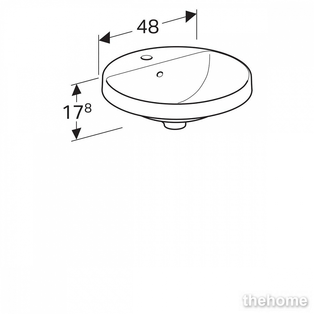 Раковина Geberit Variform 48см 500.704.01.2 белая - 7