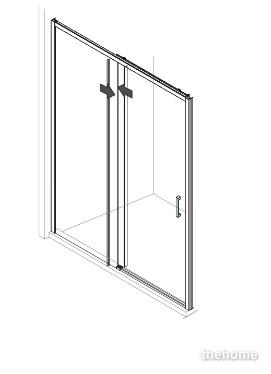 Душевая дверь Creto Nota 122-WTW-140-C-B-6 стекло прозрачное EASY CLEAN профиль черный, 140х200 см - 3