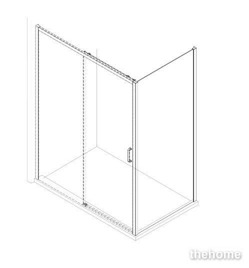 Душевая дверь Creto Nota 122-WTW-120-C-B-6 стекло прозрачное EASY CLEAN профиль черный, 120х200 см - 5