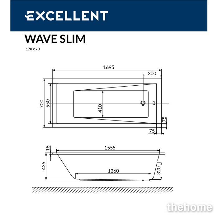 Акриловая ванна Excellent Wave Slim 170x70 WAEX.WAV17WHS - 8