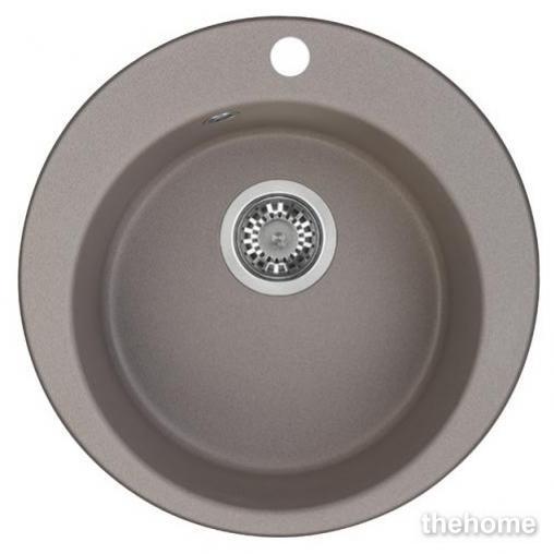 Кухонная мойка Акватон Иверия круглая 48 серый шелк - TheHome