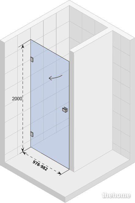 Душевая дверь в нишу Riho Scandic Mistral M101 100 см, L - 3