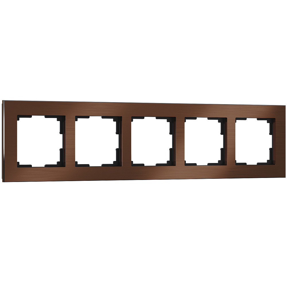 Рамка на 5 постов коричневый алюминий Werkel Aluminium WL11-Frame-05 - TheHome