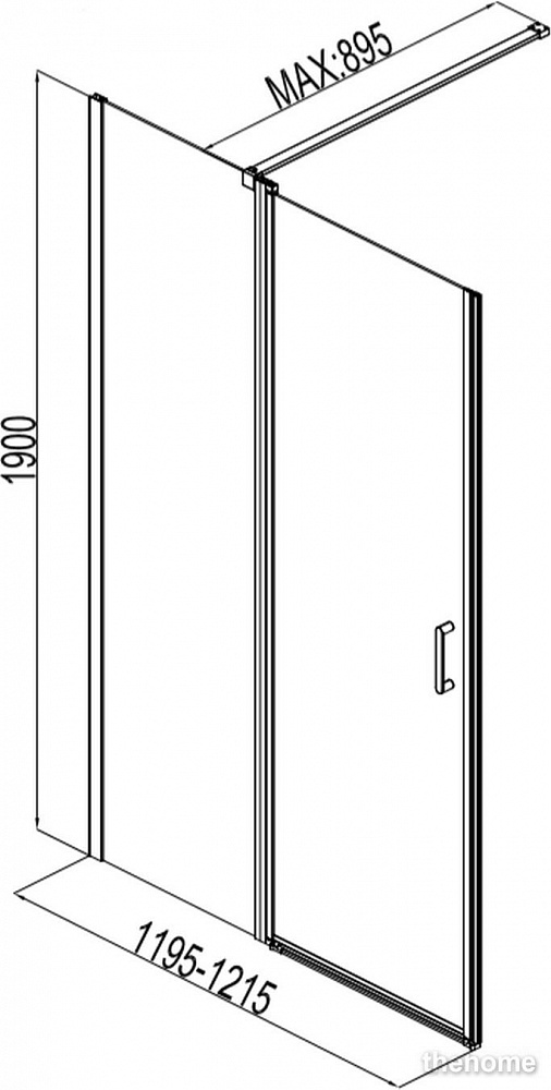 Душевая дверь Aquanet Cinetic AE12-N-120H190U-CT 120 - 2