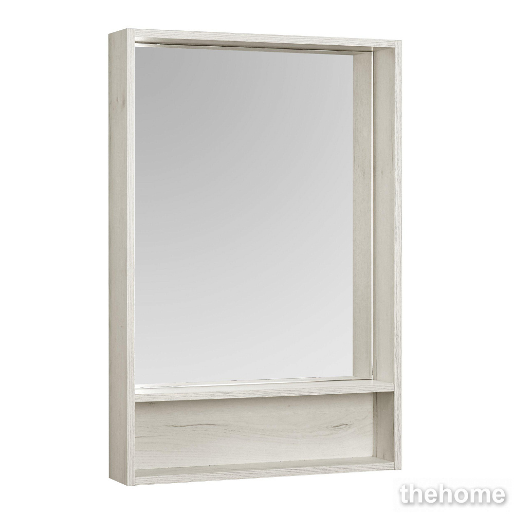 Зеркальный шкаф Aquaton Флай 60 1A237602FA860 белый/дуб крафт - TheHome