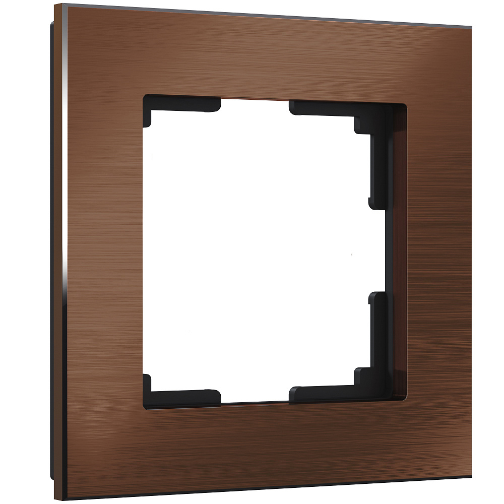 Рамка на 1 пост коричневый алюминий Werkel Aluminium W0011714 - TheHome