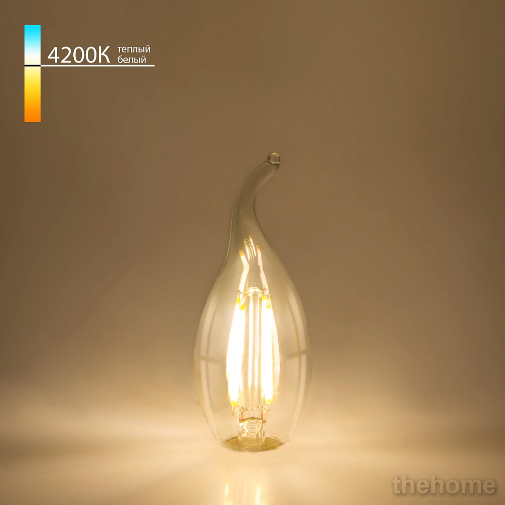 Лампа светодиодная филаментная Elektrostandard E14 7W 4200K прозрачная 4690389041402 - TheHome