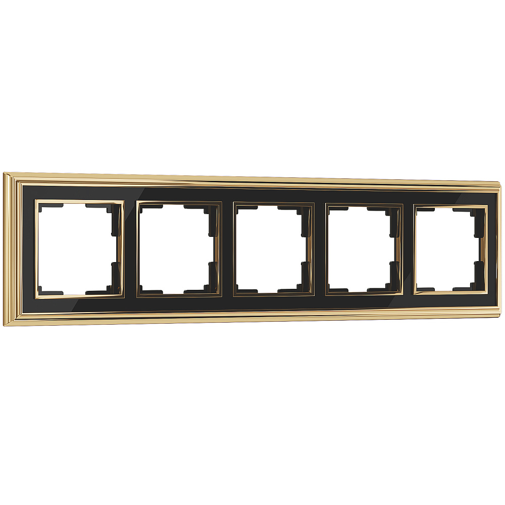 Рамка на 5 постов золото/черный Werkel Palacio WL17-Frame-05 - TheHome