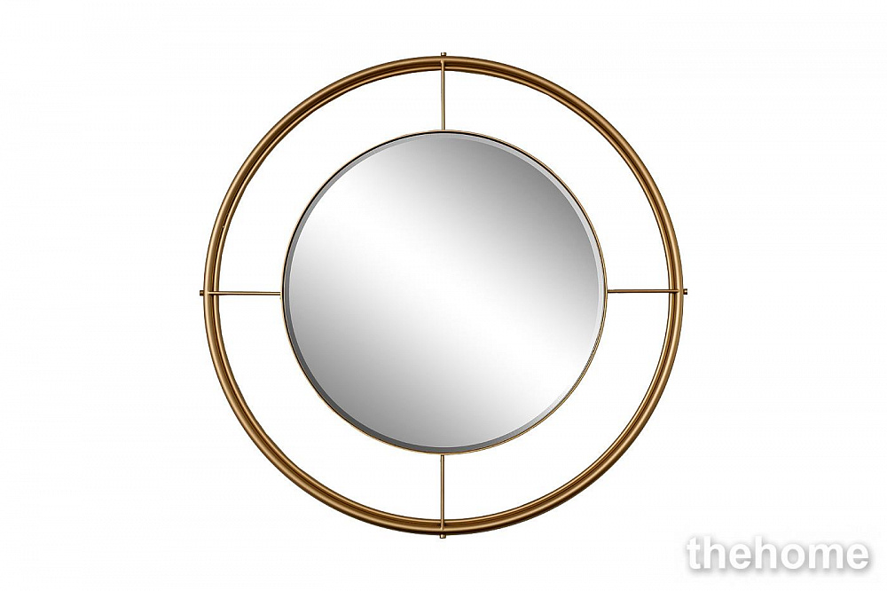19-OA-9128 Зеркало круглое в металл. раме золотого цвета d80см Garda Decor - TheHome