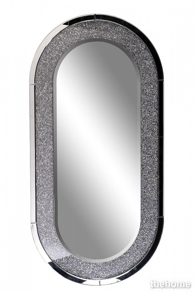 KFG152 Зеркало овальное в раме из кристаллов 60*120см Garda Decor - TheHome