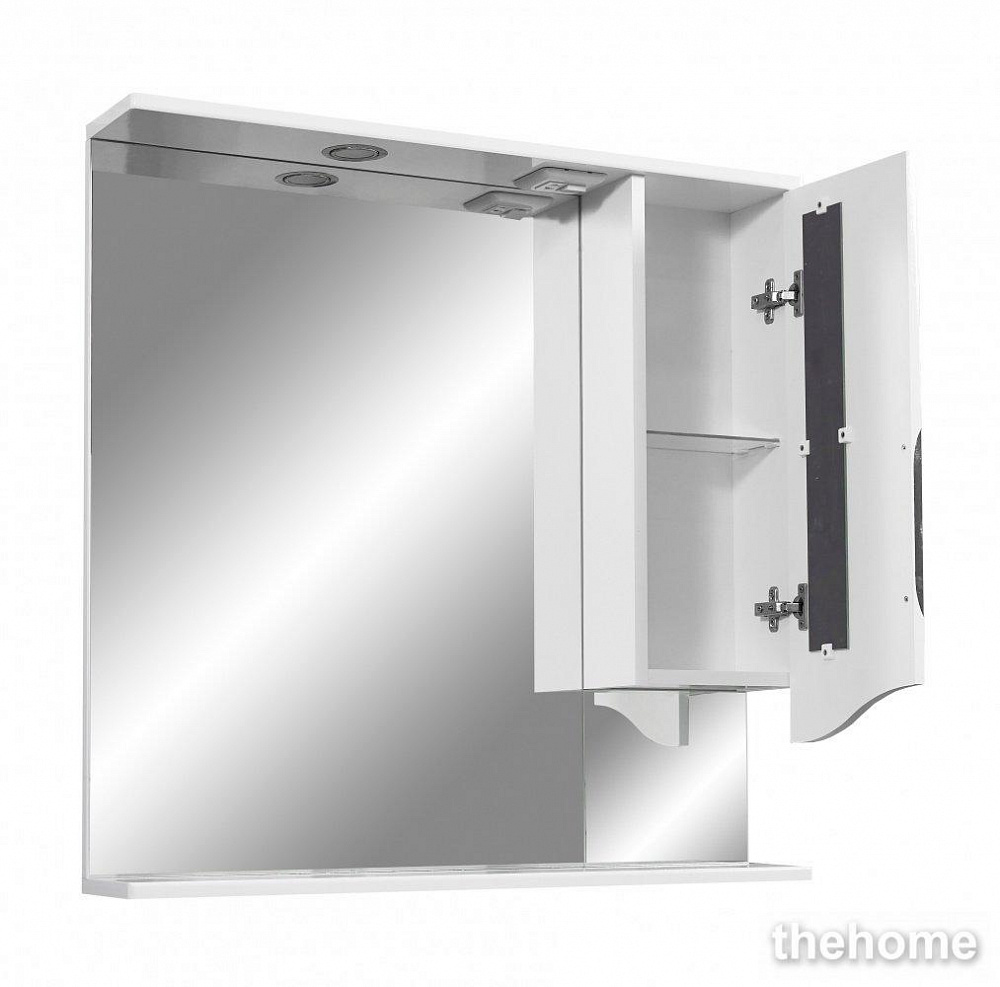Зеркальный шкаф Stella Polar Сильва 80/C SP-00000206 80 см с подсветкой, белый - 3