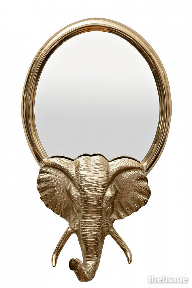 94PR-21778 Зеркало декоративное "Голова слона" цвет золото 36*60см Garda Decor - TheHome