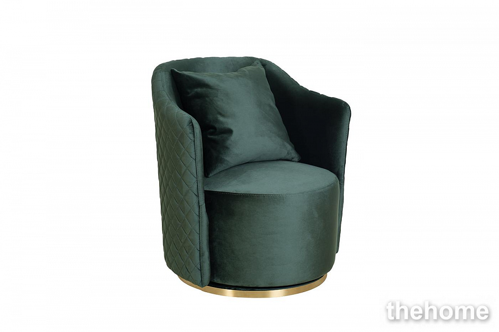 Кресло Verona вращающееся, велюр зеленый Bel37/золото 70*77*80см Garda Decor - 2