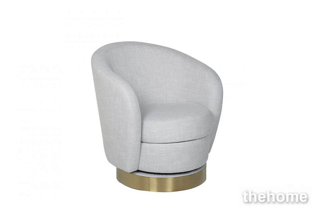 Кресло Napoli вращающееся, рогожка св-серая Ber90 76*76*76см Garda Decor - 2