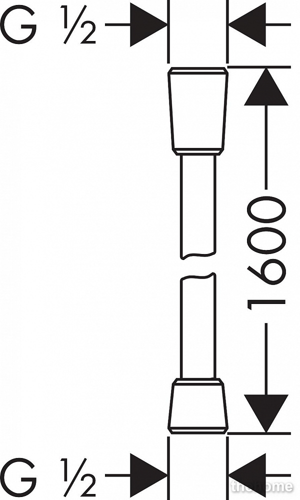 Душевой шланг Hansgrohe Isiflex 160 см 28276800, под сталь - 2