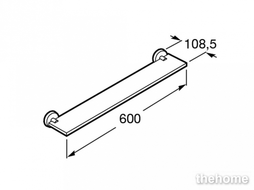 Полка Roca Twin 816708001 хром - 2