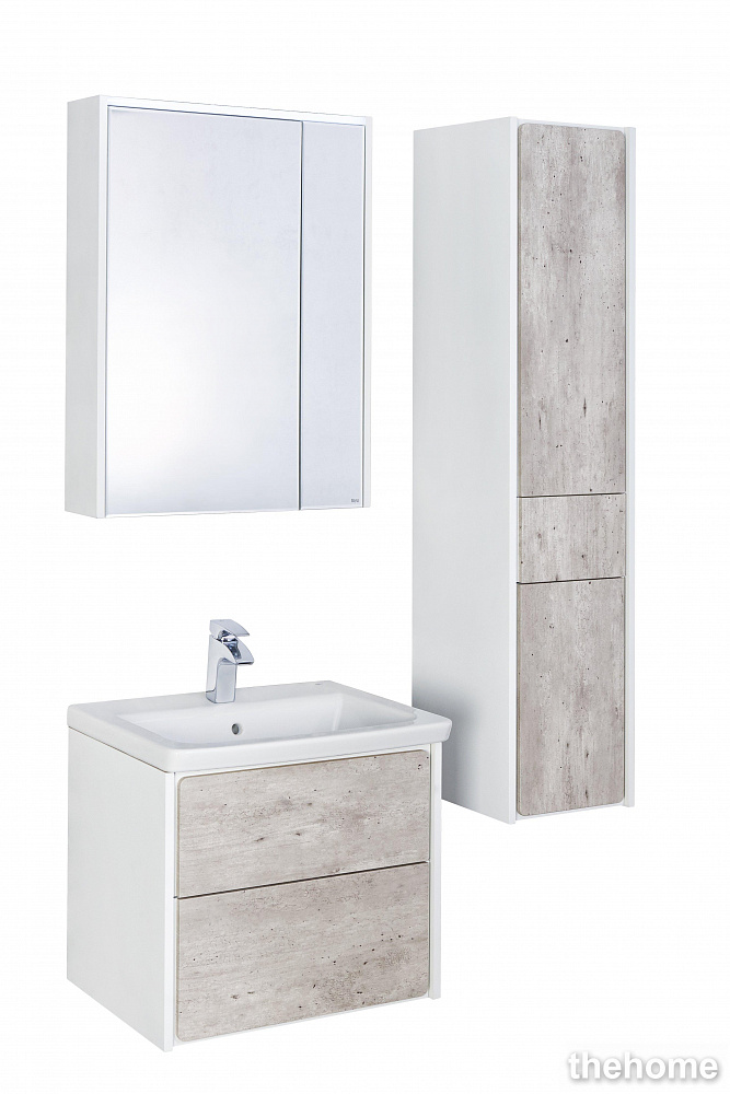 Зеркальный шкаф Roca Ronda 60 белый матовый/бетон ZRU9303007 - 2