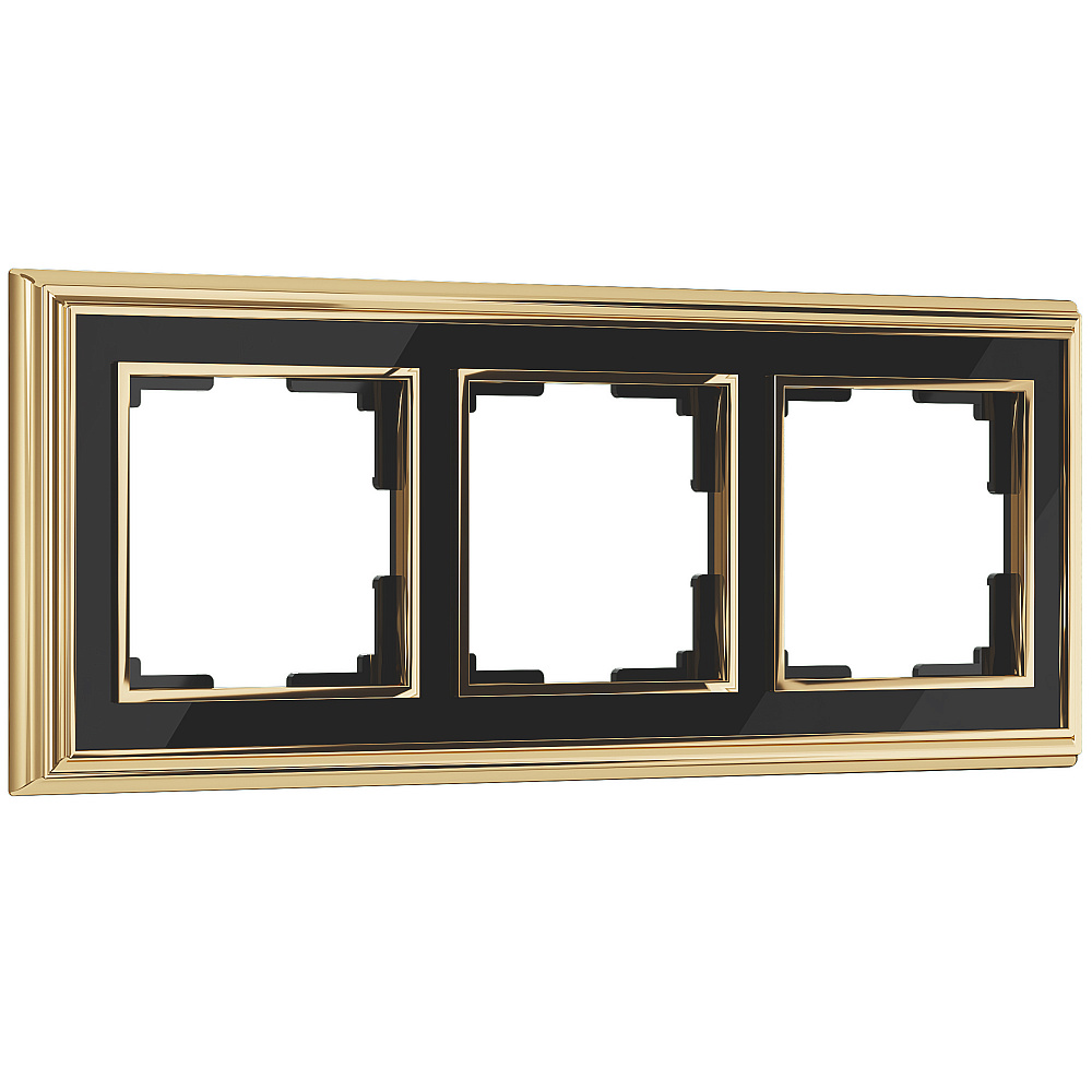 Рамка на 3 поста золото/черный Werkel Palacio WL17-Frame-03 - TheHome