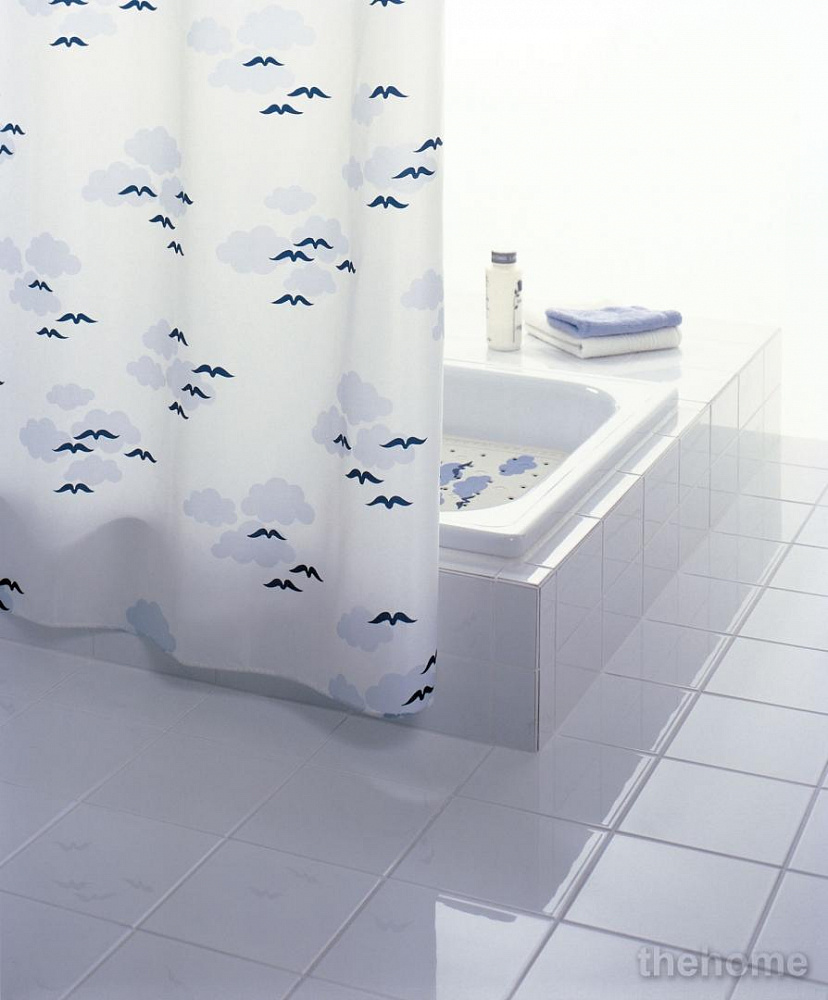 Штора для ванных комнат Ridder Helgoland 46363 синяя/голубая - TheHome