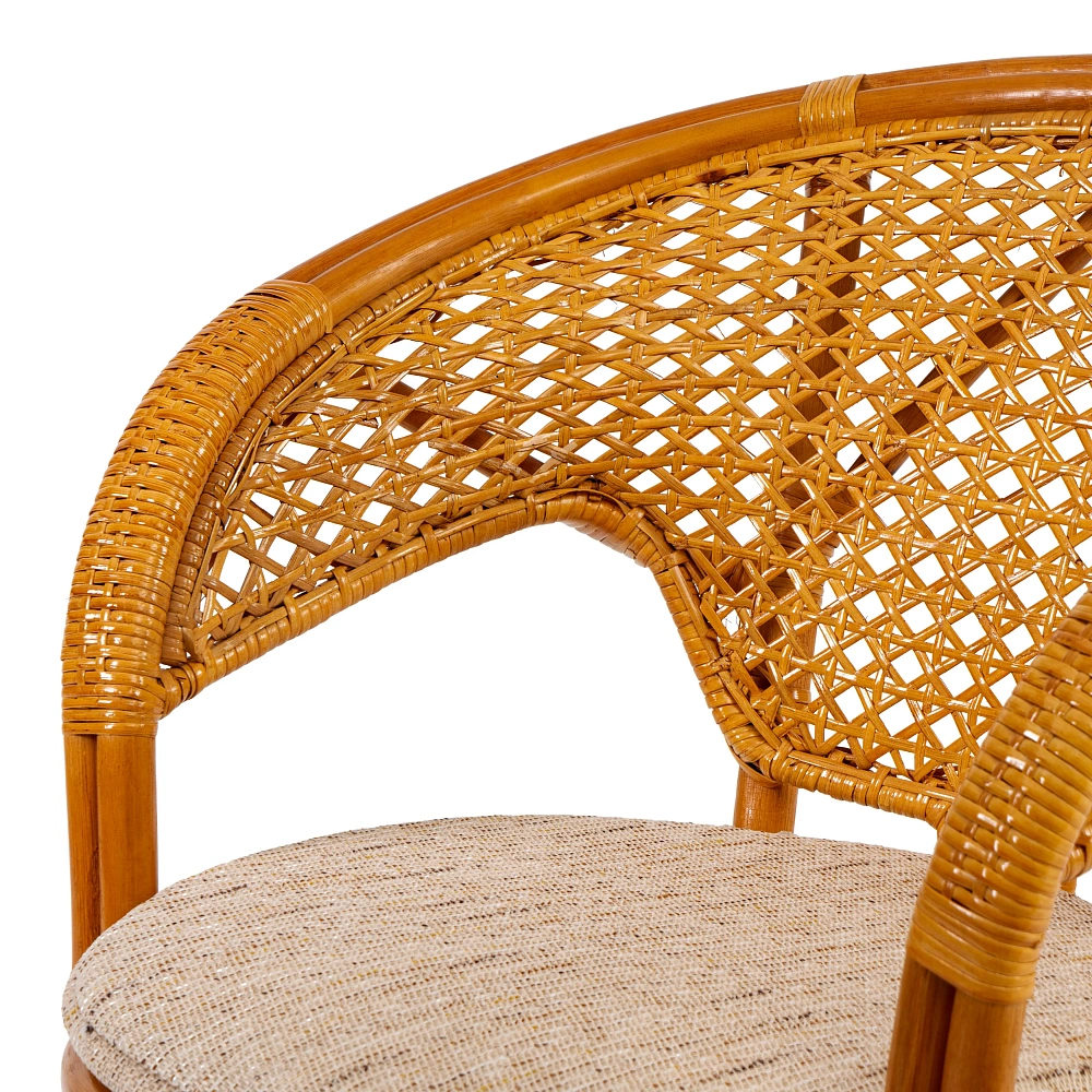 Комплект PELANGI 02/15 (стол со стеклом + 4 кресла) [без подушек] TetChair 10084 - 4