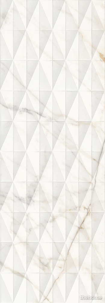 Плитка Allmarble Wall Golden White Struttura Pave Satin 3D 40х120 - TheHome